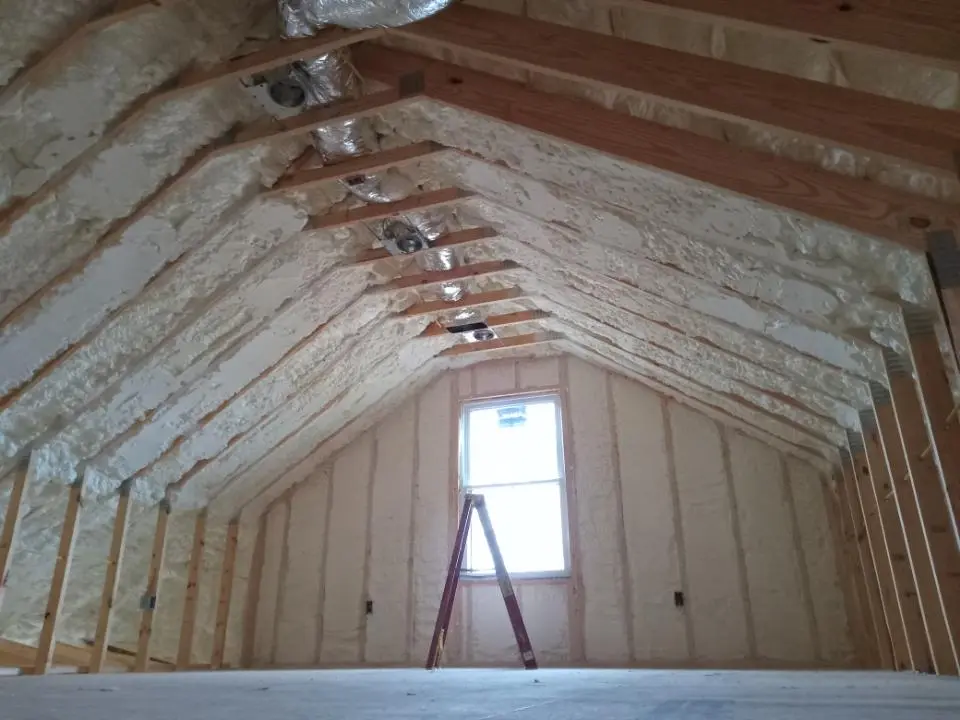 Spray foam roofing application for Crawl Space Insulation project in Osage Beach